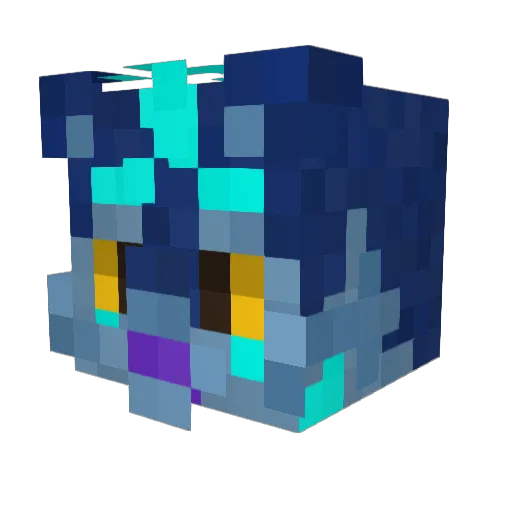 GATITONEPTUNO Minecraft avatar head, 3D render