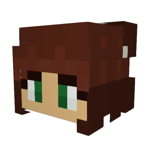 GATODIAMANTE Minecraft avatar head, 3D render