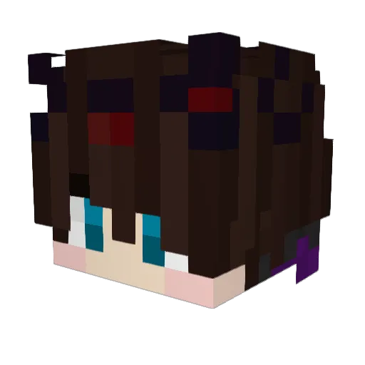 GATOSAM01 Minecraft avatar head, 3D render