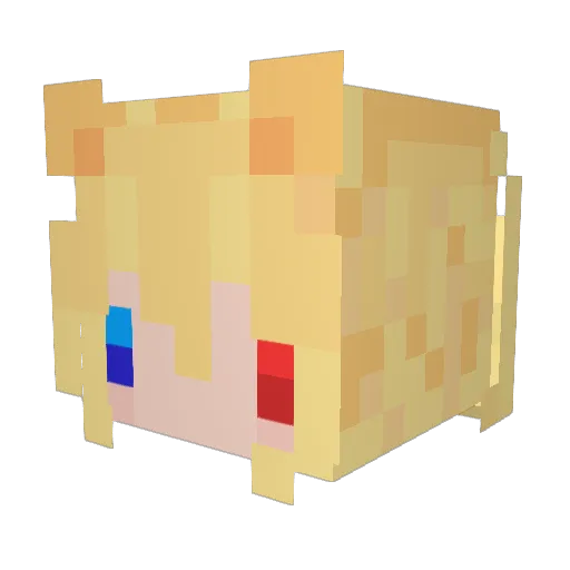 GAT_BaiYan Minecraft avatar head, 3D render