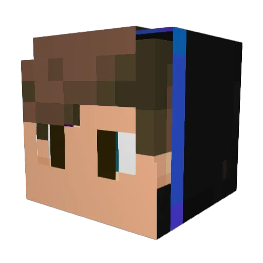 GAV113 Minecraft avatar head, 3D render