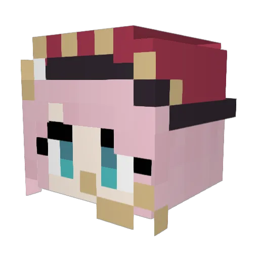 GAViFEDE Minecraft avatar head, 3D render