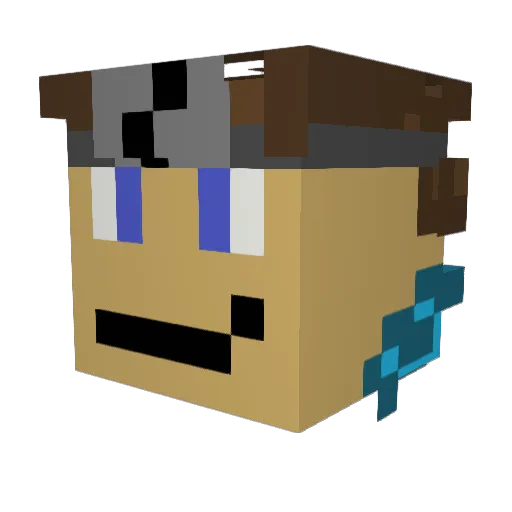 GAYB14 Minecraft avatar head, 3D render