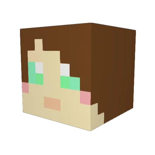 GAYSNOWMAN Minecraft avatar head, 3D render