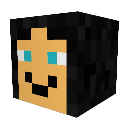 GA_Church Minecraft avatar head, 3D render