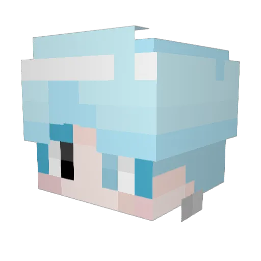 GA_NADA Minecraft avatar head, 3D render