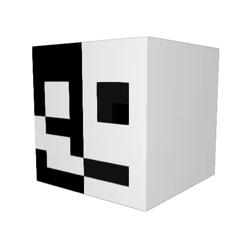 GA_ST Minecraft avatar head, 3D render
