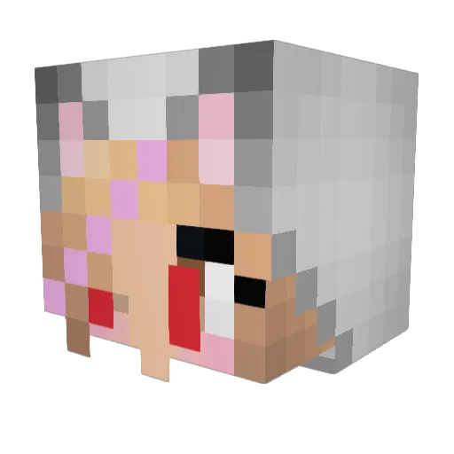 GA_Xalish Minecraft avatar head, 3D render