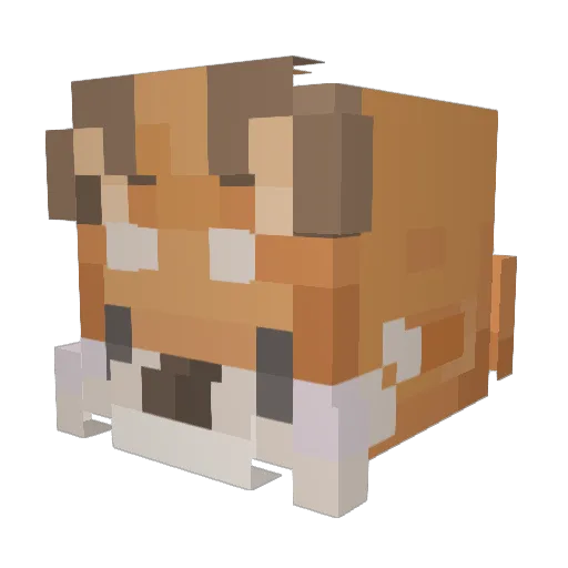 GB828 Minecraft avatar head, 3D render