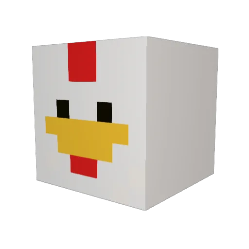 GB88YT Minecraft avatar head, 3D render