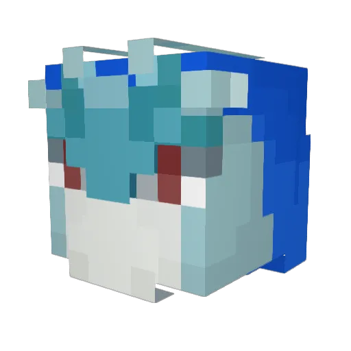 GBAMC Minecraft avatar head, 3D render