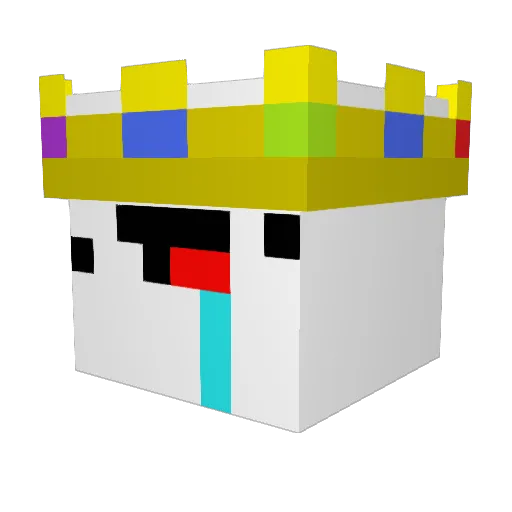 GBB10 Minecraft avatar head, 3D render