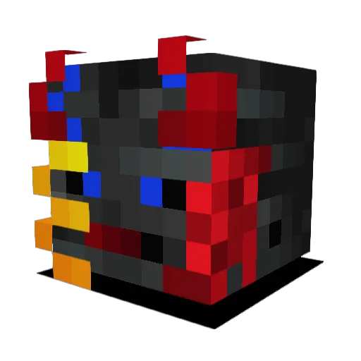 GBCRC6 Minecraft avatar head, 3D render