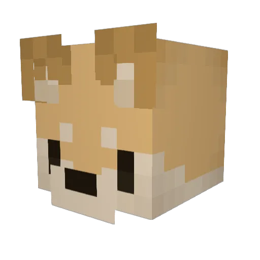 GBF Minecraft avatar head, 3D render