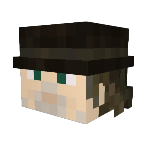 GBFMS Minecraft avatar head, 3D render
