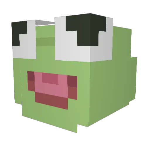 GBG11 Minecraft avatar head, 3D render