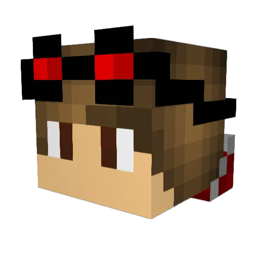 GBL1215 Minecraft avatar head, 3D render