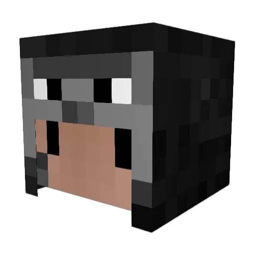 GBOjssr Minecraft avatar head, 3D render