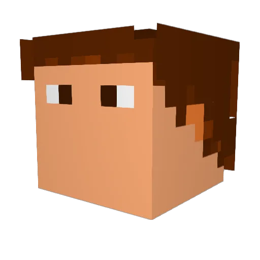 GBPShark Minecraft avatar head, 3D render