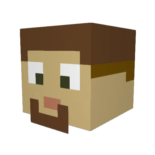 GBSwishhh Minecraft avatar head, 3D render