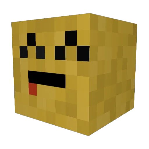 GBW7304 Minecraft avatar head, 3D render