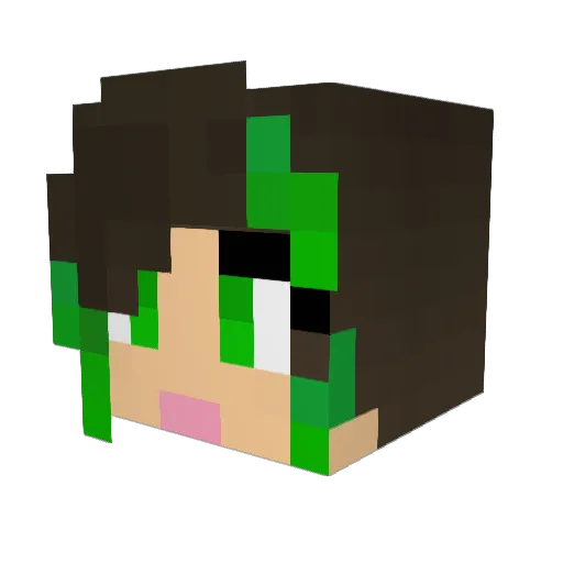 GBX101 Minecraft avatar head, 3D render