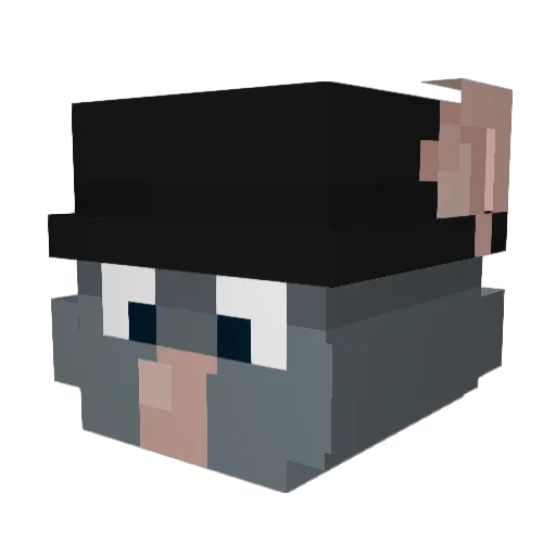 GBZAADA Minecraft avatar head, 3D render