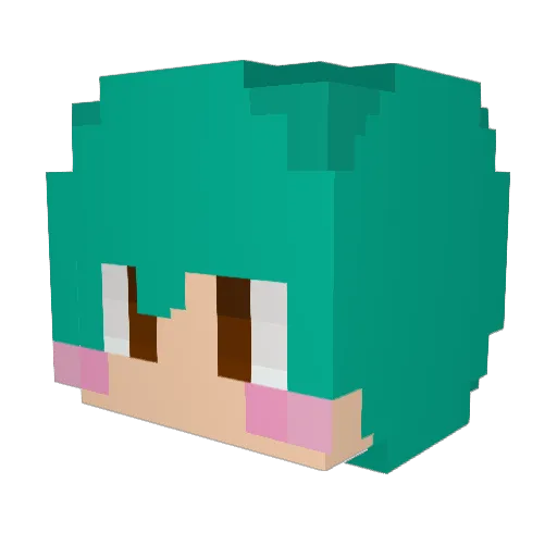 GB_GongBack Minecraft avatar head, 3D render