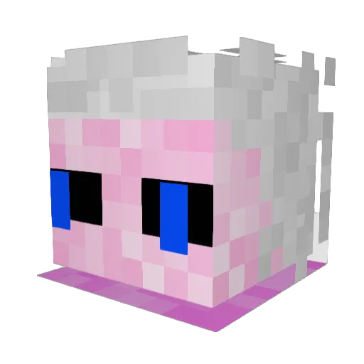 GBknoc Minecraft avatar head, 3D render