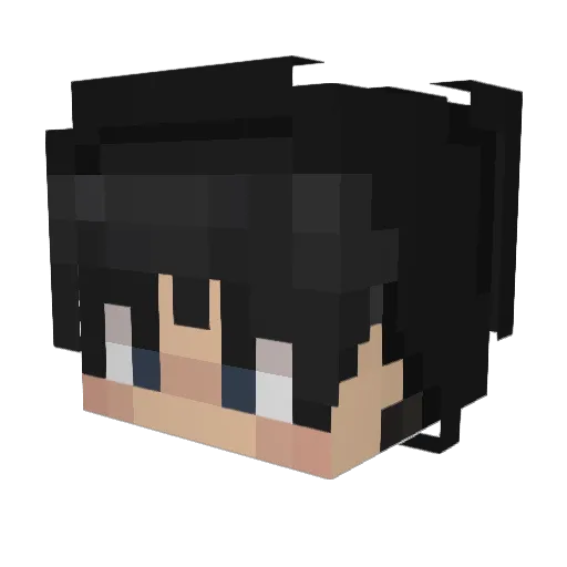 GBmilk Minecraft avatar head, 3D render