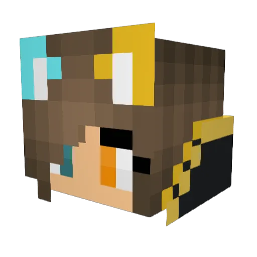 GBundt Minecraft avatar head, 3D render