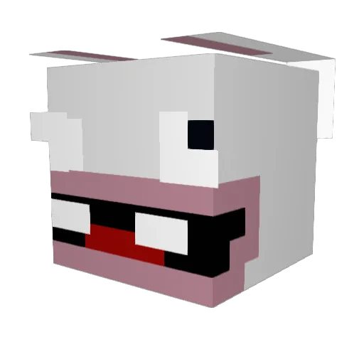 GC07T Minecraft avatar head, 3D render