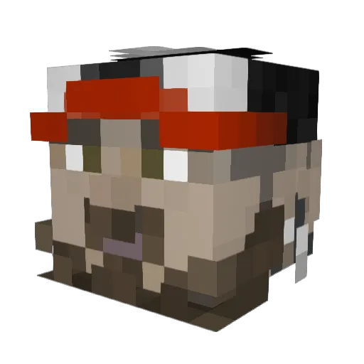 GCA379 Minecraft avatar head, 3D render