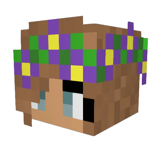 GCLMOM Minecraft avatar head, 3D render