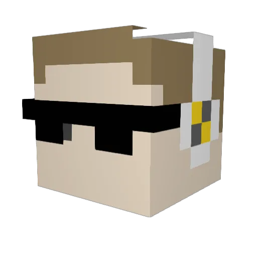 GCStiffler Minecraft avatar head, 3D render