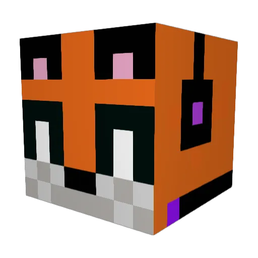 GCT3000 Minecraft avatar head, 3D render