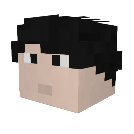 GC_J Minecraft avatar head, 3D render