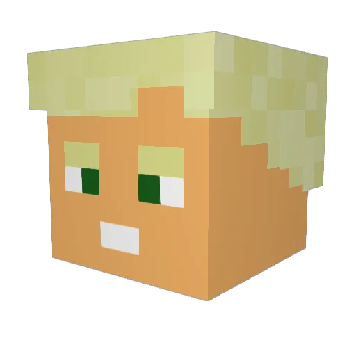 GCarden Minecraft avatar head, 3D render