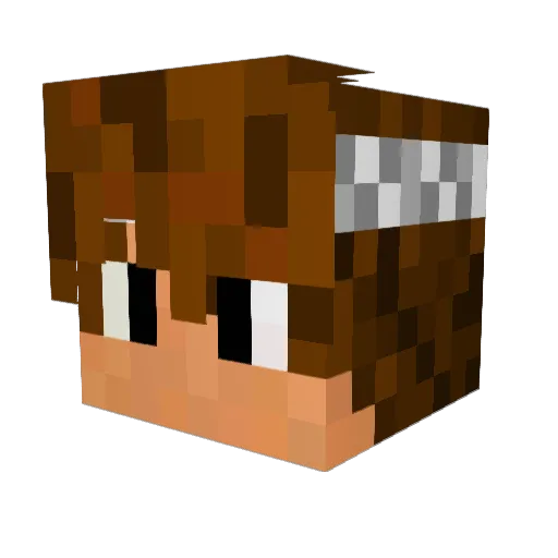 GCecon Minecraft avatar head, 3D render