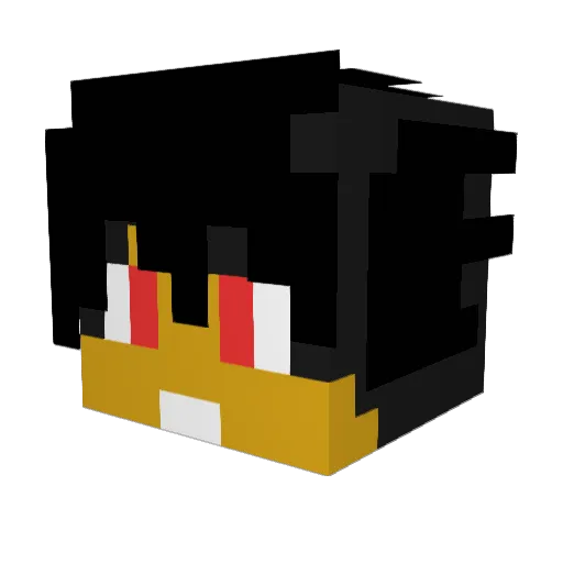 GD0505 Minecraft avatar head, 3D render