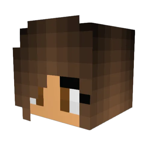 GD2094 Minecraft avatar head, 3D render