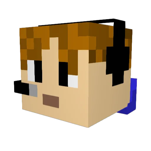 GD2YT Minecraft avatar head, 3D render