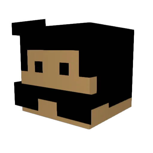GDCNT Minecraft avatar head, 3D render