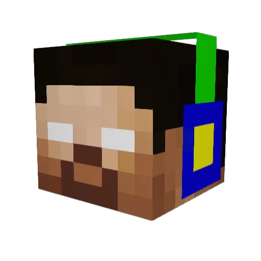 GDC_12 Minecraft avatar head, 3D render