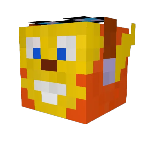 GDGypsy Minecraft avatar head, 3D render