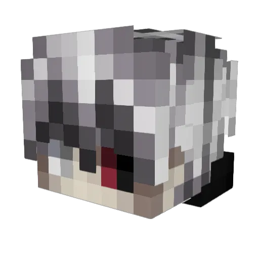 GDI_7 Minecraft avatar head, 3D render