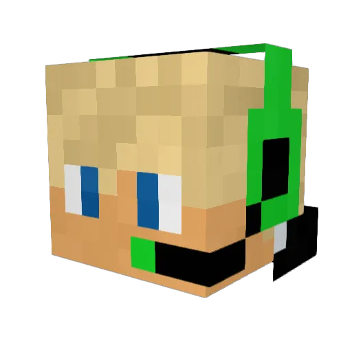 GDS_FlameNeon Minecraft avatar head, 3D render