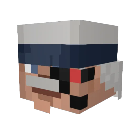 GDUKOfficial Minecraft avatar head, 3D render