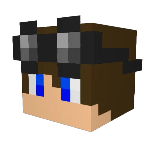 GDXAlessio54 Minecraft avatar head, 3D render