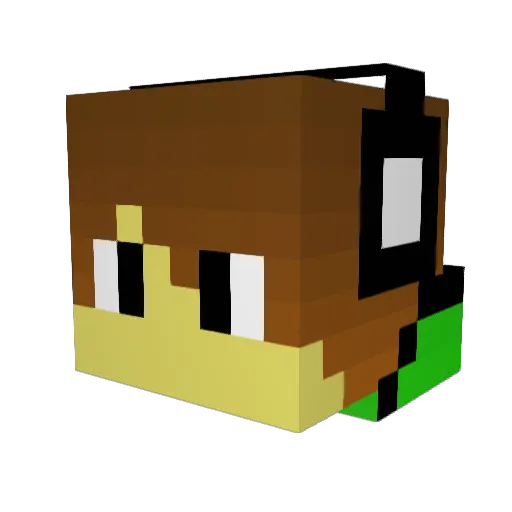 GDZiegler Minecraft avatar head, 3D render